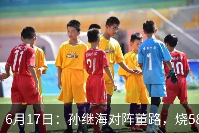 6月17日：孙继海对阵董路，烧5800万踢球对阵索赔266万，谁在为中国足球买单？